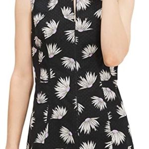 Kate Spade Falling Flower Pique Dress Black NWT 8